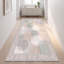 Tapis Knoll2 Modern Circles géométrique vert crème gris blanc antidérapant à poils courts, lavable, pour l'intérieur et l'extérieur, idéal pour les animaux domestiques, salon, chambre, salle à manger, entrée, couloir, bureau-96135524