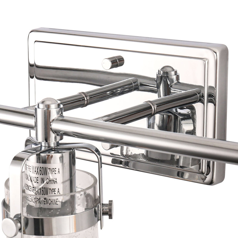 Éclairage pour meuble-lavabo moderne à 3 lumières en nickel à intensité variable