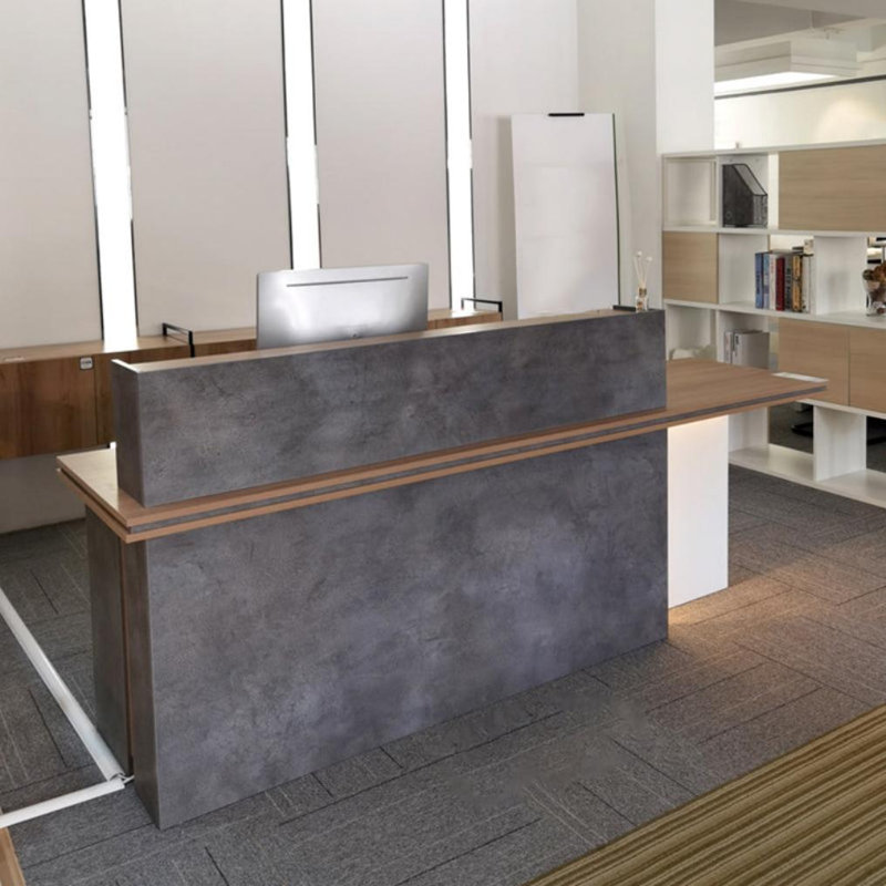 Bureau de réception moderne avec espace de rangement pour bureau