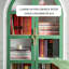 Vitrine arquée avec portes en verre