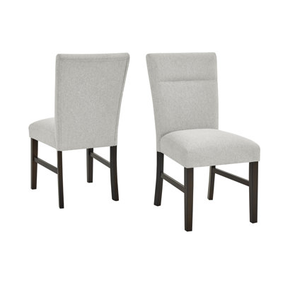 Rebeca Contemporary Upholstered Dining Chairs, Set Of 2, Gray