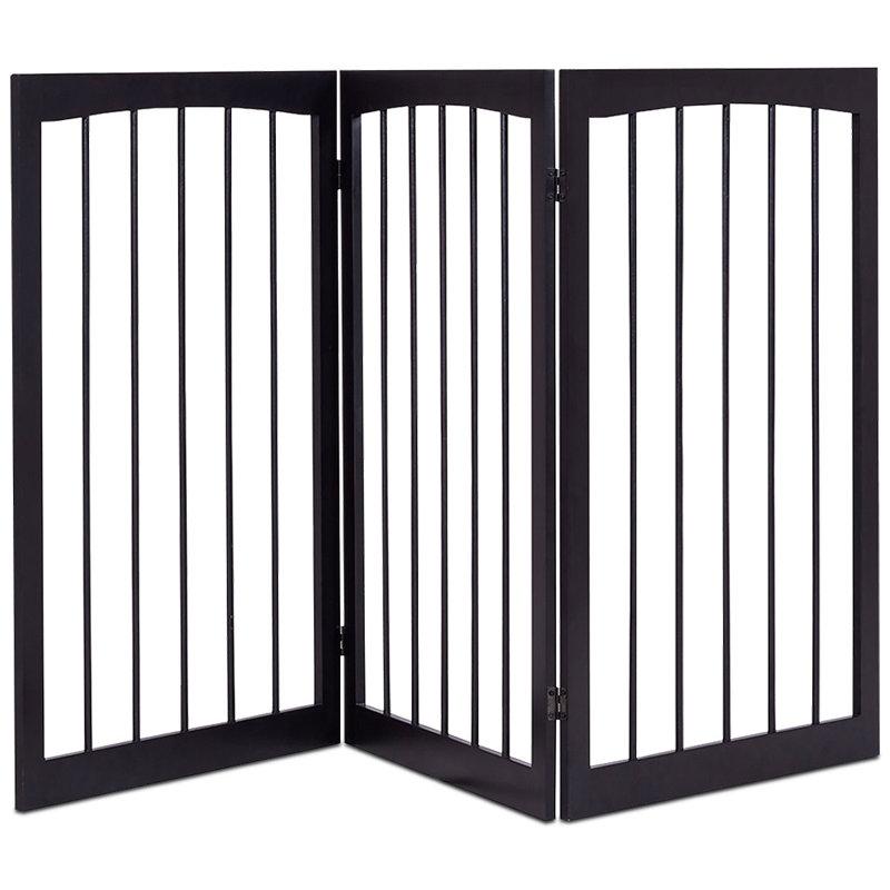 Maone Wood Free Standing Pet Gate