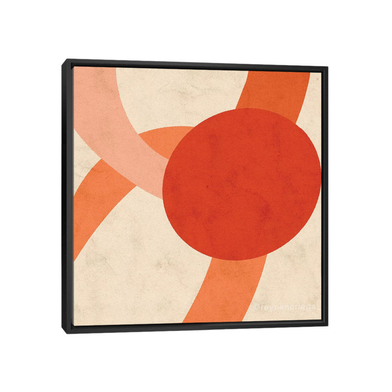 " Morange " by Reyna Noriega, 18" H x 18" W x 1.5" D, Black Framed Canvas, No Mat