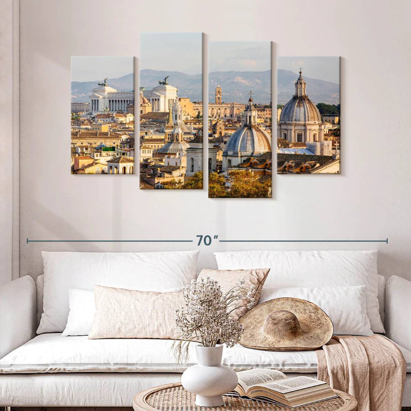 Rome sunset skyline Sireci, H 32 po x l 52 po