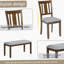 Ensemble de table de salle à manger 6 pièces pour des espaces de salle à manger harmonieux, idéal pour les réunions de famille et les occasions formelles-1245602142-1245602143
