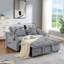 Velvet Pull-out Sleeper Sofa Bed, Adjustable Back and with USB Pport, swivel phone stand-1723747514-1730899936