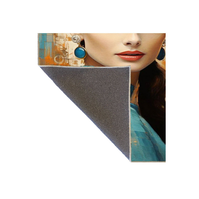 Tapis décoratif lavable à la machine Modern Floral, Tapis de couloir 2 pi 6 po x 6 pi 7 po