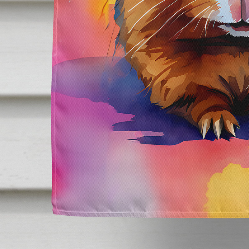 Drapeau de maison de cochon d'Inde hippie