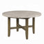 ACME Karsen Round Dining Table, Natural Marble & Rustic Oak Finish