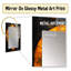Vortex jaune jaune de Sophistication II - formes abstraites, miroir mural, miroir noir, impression sur métal-79449564