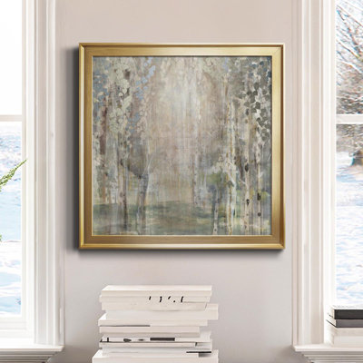 Birch Wood Clearing - Peinture sur toile encadrée