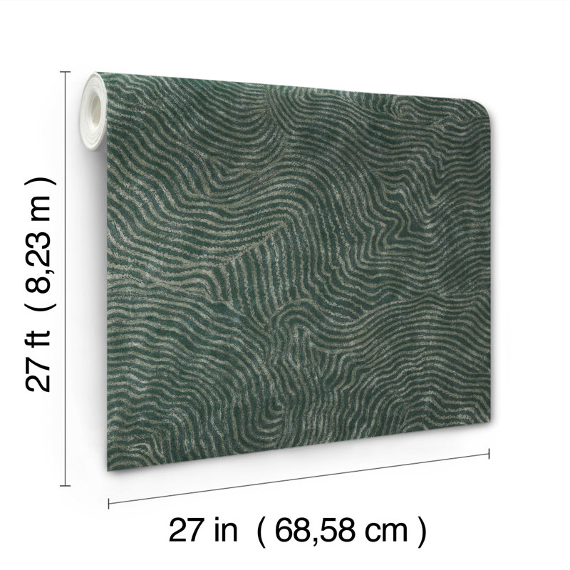 27' L x 27" W Wallpaper Roll, Forest