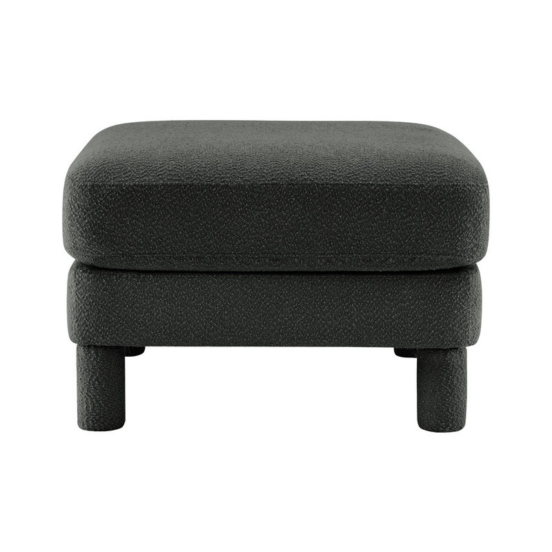 Repose-pieds Lucas - polyester - gris foncé, Gris foncé