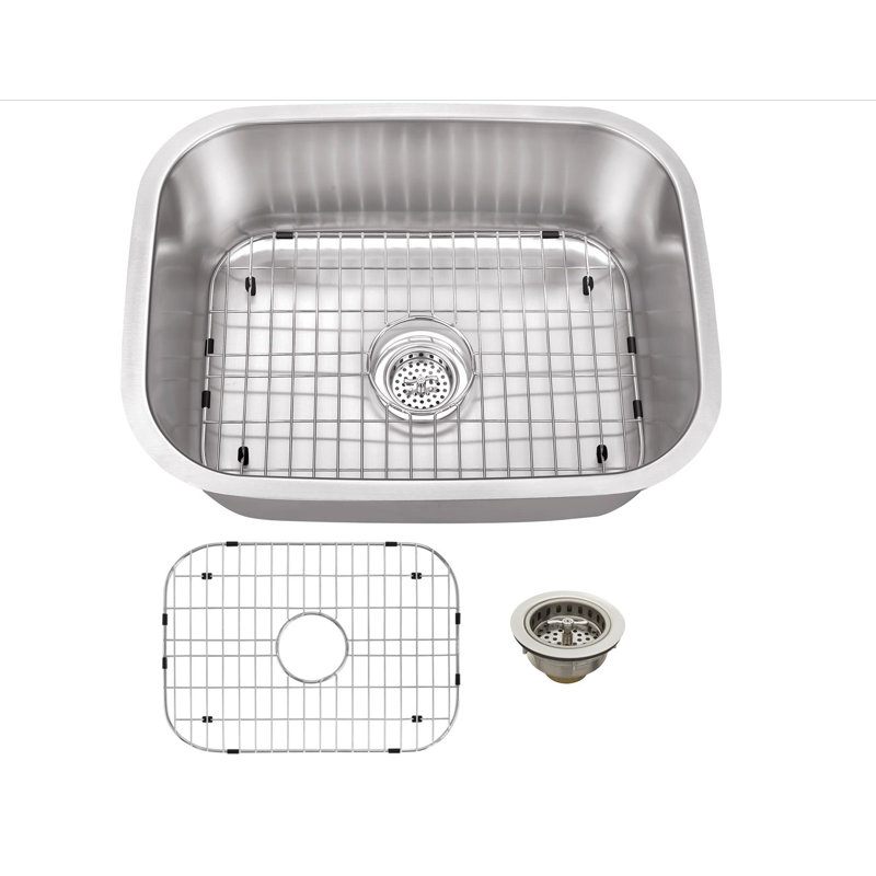 25.5 " L Undermount Single Bowl Stainless Steel Kitchen Sink