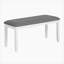 Ensemble de table de salle à manger 6 pièces avec banc, ensemble de table à manger en bois pour 6 personnes, ensemble de table à manger moderne pour 6 personnes pour la salle à manger, cuisine, gris et blanc deux tons