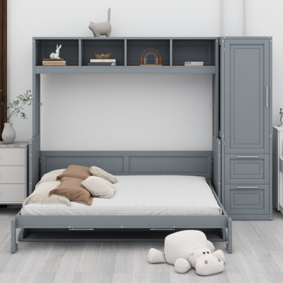 Lit escamotable Murphy avec placard et tiroirs