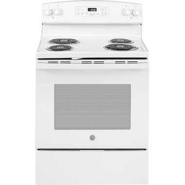 GE - 2.9 Cu. ft. Freestanding Electric Range - Stainless Steel