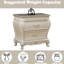 Fabuleuse table de chevet blanche avec garniture en granit et capacité de tiroir suffisante pour la chambre à coucher