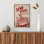 Impression sur toile encadrée, "Envoyer la cuisine rouge"-106766861-106766865