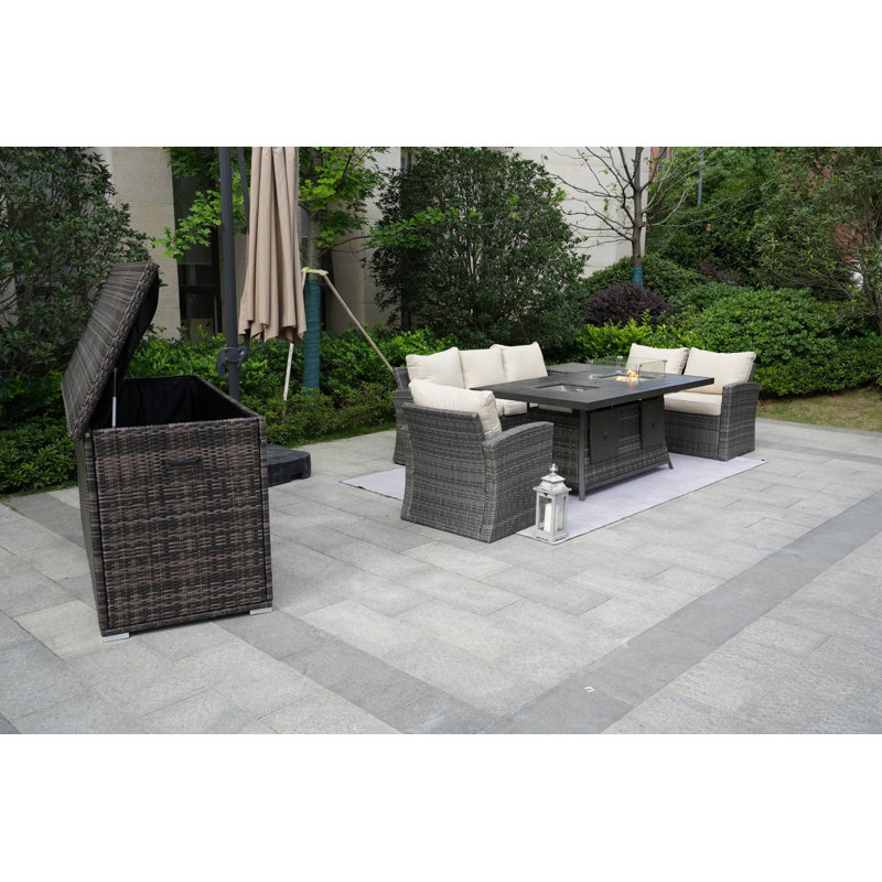 Aliaksey 6 - Person Patio Conversation Set with Cushions