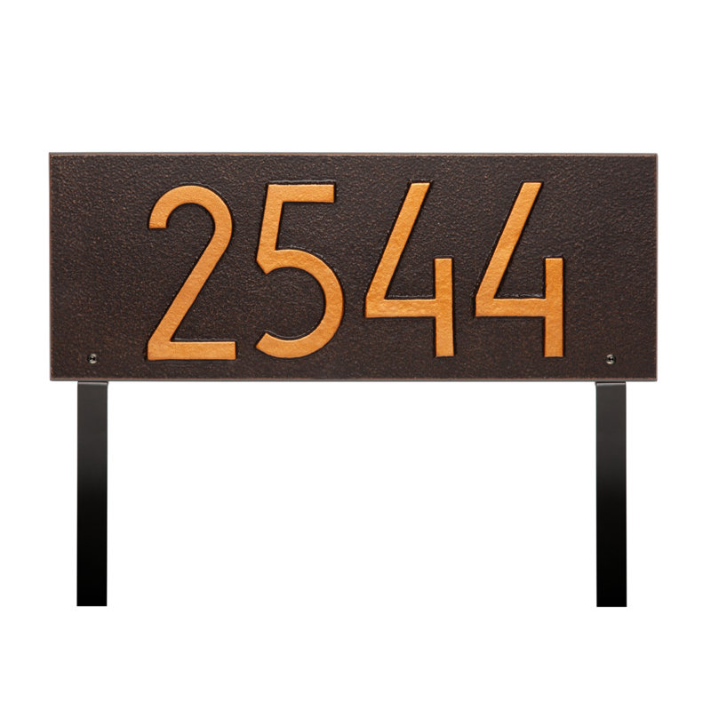 Mid-century Modern Rectangle Wall Plaque, Oil Rubbed Bronze, Yes