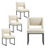 Willington 18.3" H Linen Upholstered Sled Base Side Chair With Metal Frame(Set of 4)