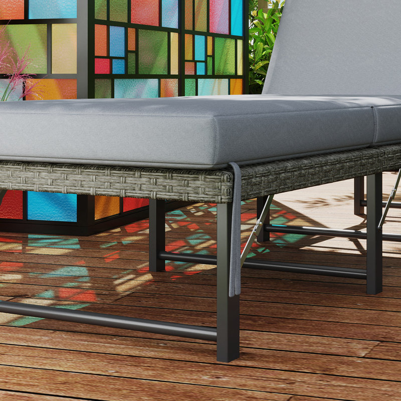 198cm Long Single Chaise with Cushions