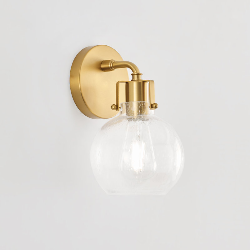 Clara 1 - Light Armed Sconce, Burnished Brass
