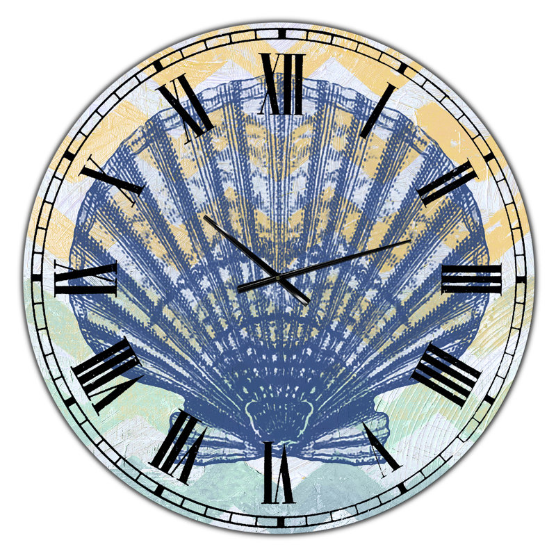 Chevron-Shell-1-7914 - Horloge murale nautique et côtière surdimensionnée, Grand