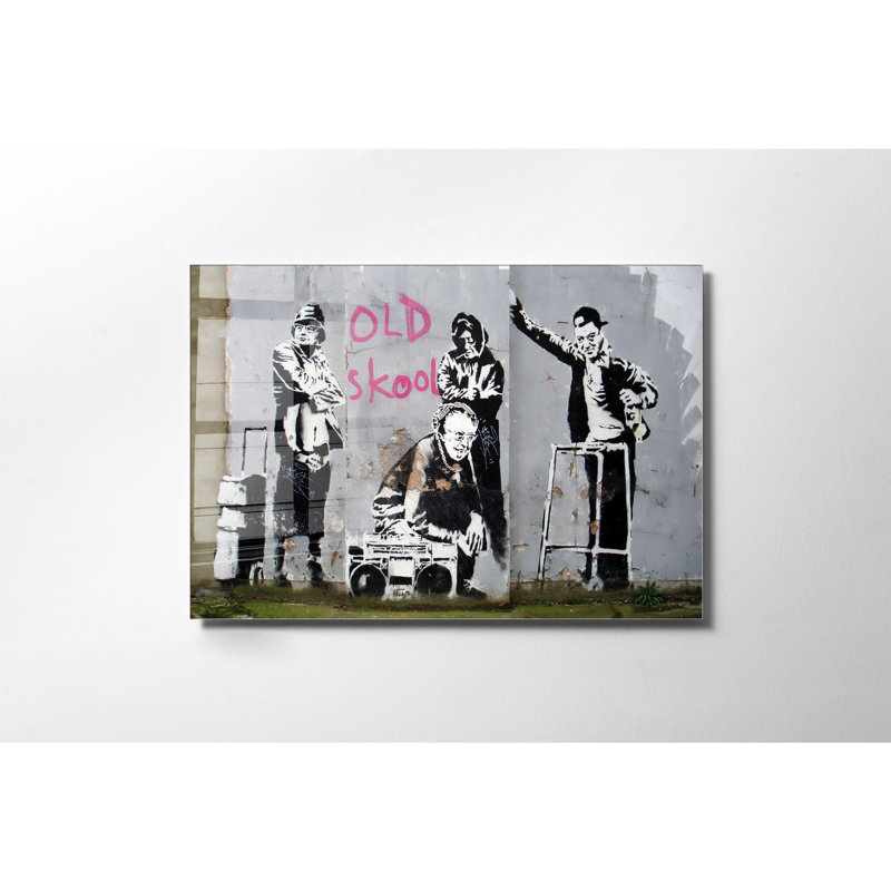 Banksy - peinture sur verre trempé