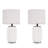 Table Lamp Set of 2, Fully Stepless Dimmable Bedside Nightstand Desk Lamp