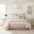 9 Piece Cotton Percale Comforter Set Blush Queen-125529760