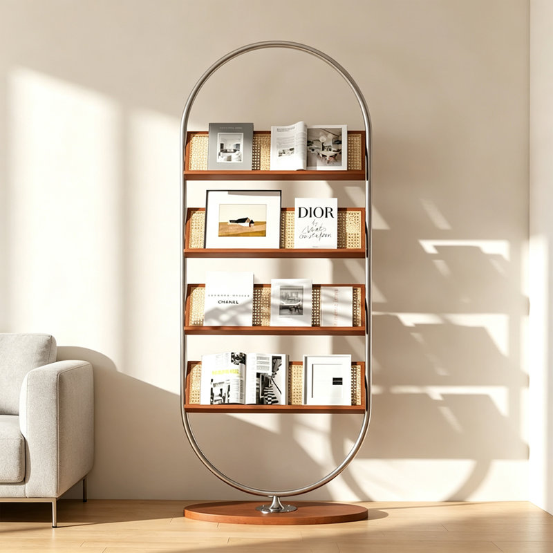 Wasserman, (4 Shelves) 68.9" H x 26.77" W x 11.81" D, Walnut
