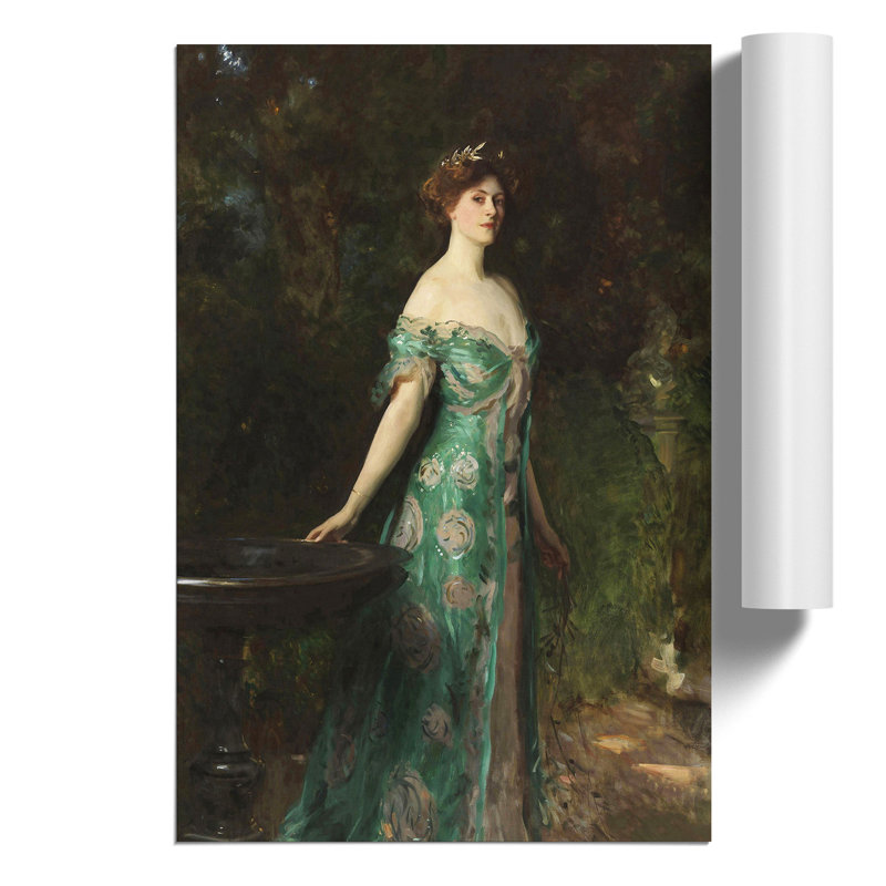 Portrait of Millicent Leveson by John Singer Sargent - 1 Piece Painting, 59cm H x 42cm W x 0.1cm D