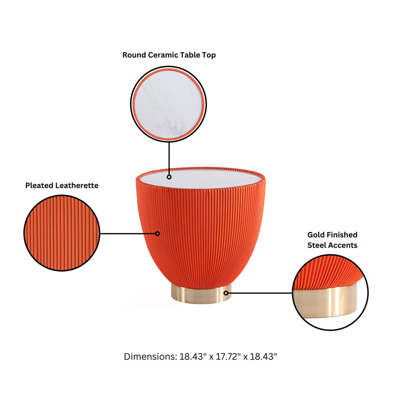 Thaine 2 - Piece Living Room Table Set, Orange