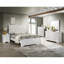 Mobilier de chambre à coucher moderne avec panneau à panneau blanc et tête de lit tapissier à texture de cristal 1pc-118748161