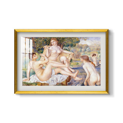 Les grandes baigneuses (Les Grandes Baigneuses), 1884-1887-Pierre-Auguste Renoir-Custom Framed Print