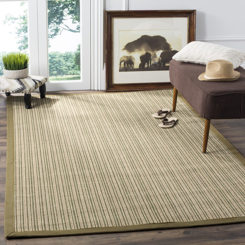 Saulo Auckland Jute/Sisal Natural Area Rug, Rectangle 7'6" x 9'6"