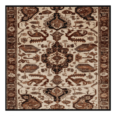 Tapis brun lavable à la machine