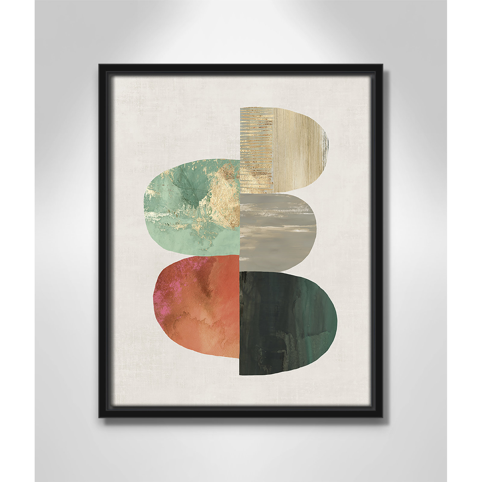 Evolving Energy I - Painting Print, Picture Framed Canvas, 15.5" H x 12.5" W, Black