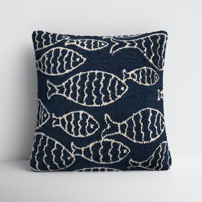 Cavett Embroidered Indoor/Outdoor Throw Pillow