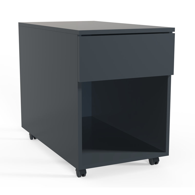 Remedios 39cm Wide File Cabinet, 70cm H x 39cm W x 55cm D, Black
