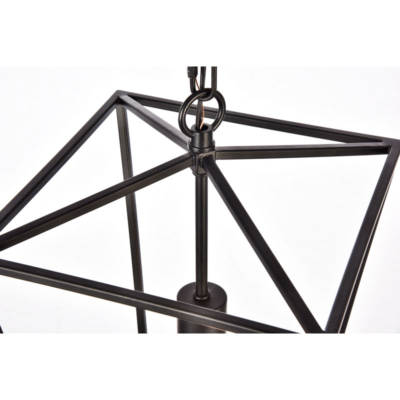 Luminaire suspendu géométrique 1 lumière Finnick, Noir
