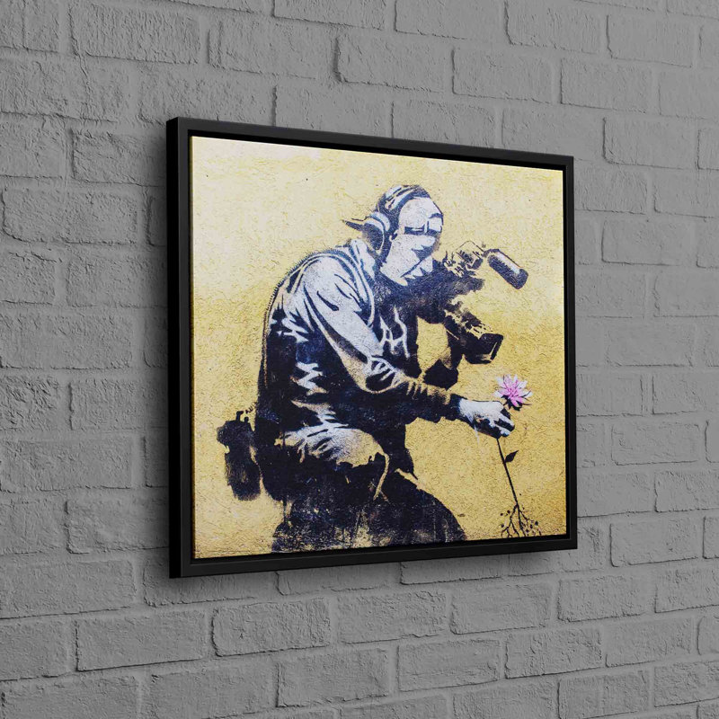 Print on Canvas, 20 cm H x 20 cm W, Framed Print without Mat, Black