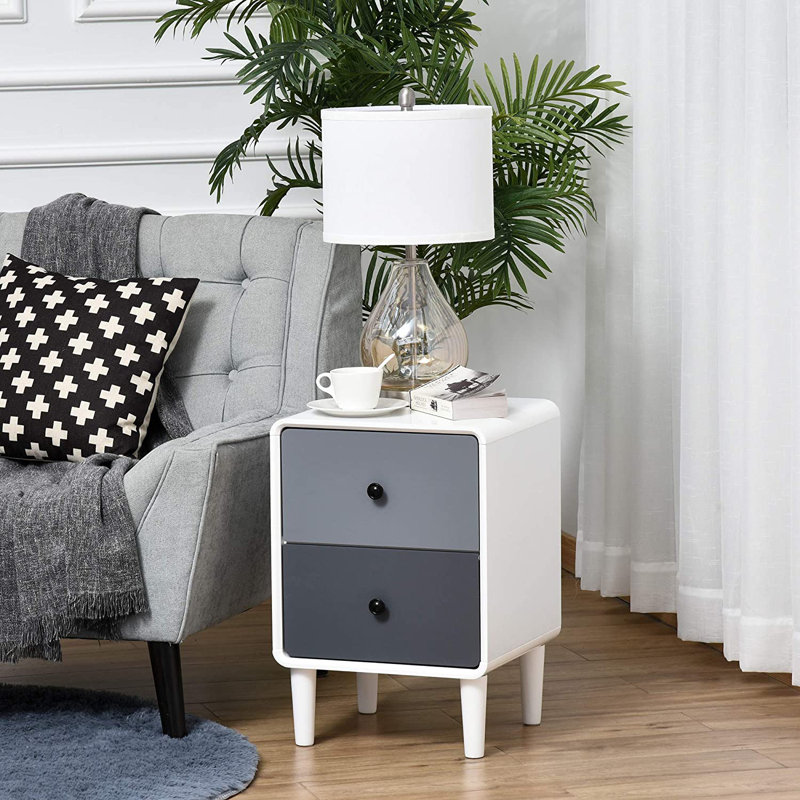 Abdul-Qaadir 39.8cm W Manufactured Wood Bedside Table