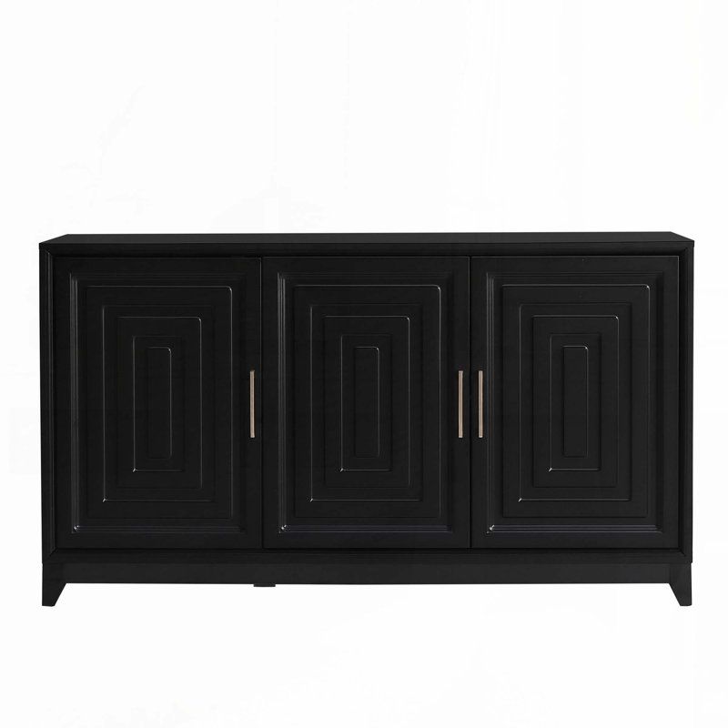 Storage Cabinet with Adjustable Shelf, Black