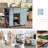 Grey Blue Kitchen Storage Island With Power Outlet & Foldable Leaf Feature, 5, Open Shelving, Wine Rack For Home Cart Function, Blue, 5 Wheels, Storage,-1783694951