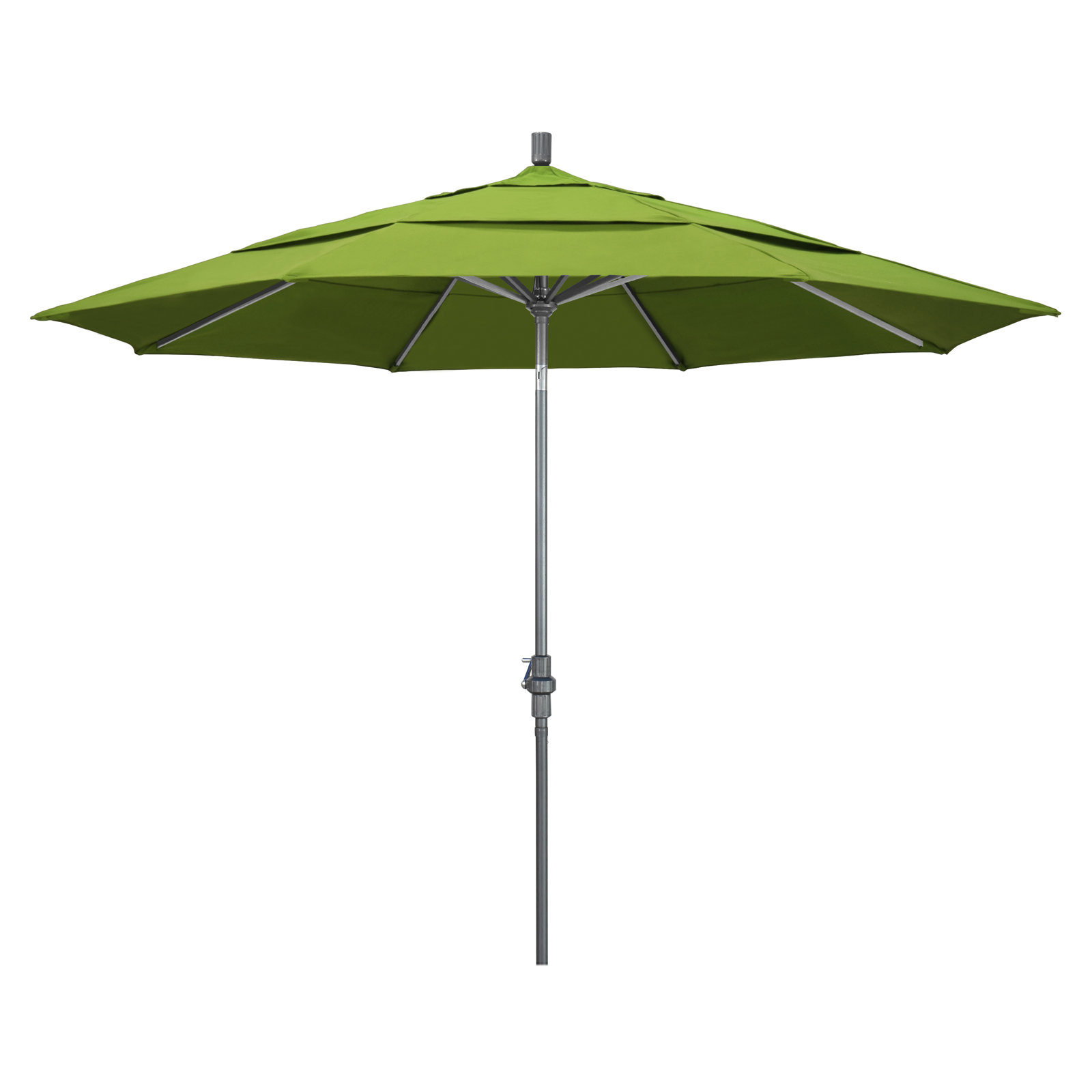 Broadmeade 132'' Sunbrella® Outdoor Umbrella, Canvas Macaw Sunbrella® Canvas, Hammertone Gray