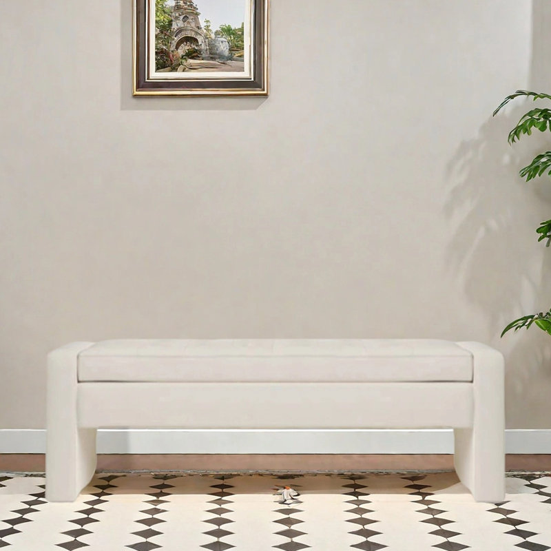 Banc de rangement simple, siège de vestiaire et siège moelleux, H 17,72 po x l 62,99 po x P 19,69 po