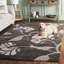 Tapis fumée / beige à motif floral Chanhassen-1817397026